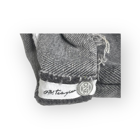 new One Teaspoon ♐︎ Superfreaks Lace Up Denim Short ♐︎ Phantom Dirty Black ♐︎ 24 - Picture 10 of 16